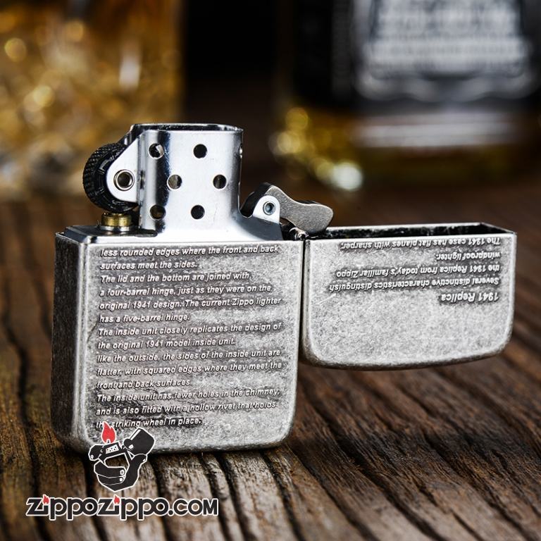 Bật lửa Zippo bạc cổ phiên bản chiến tranh thế giới thứ II