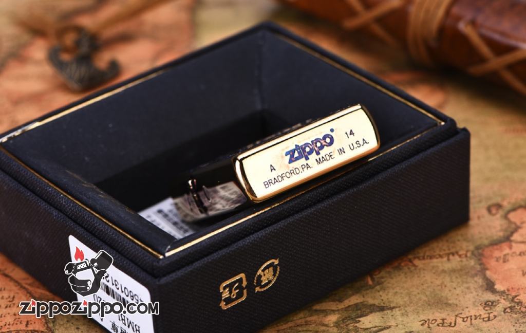 Bật lửa Zippo Đồng khắc hoa văn Arabesque 1000