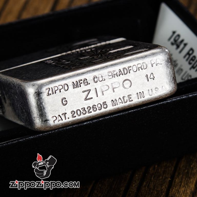 Bật lửa Zippo bạc cổ phiên bản chiến tranh thế giới thứ II