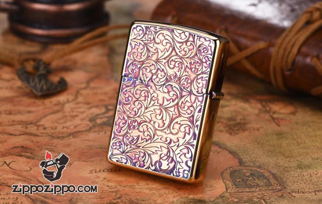 Bật lửa Zippo Đồng khắc hoa văn Arabesque 1000