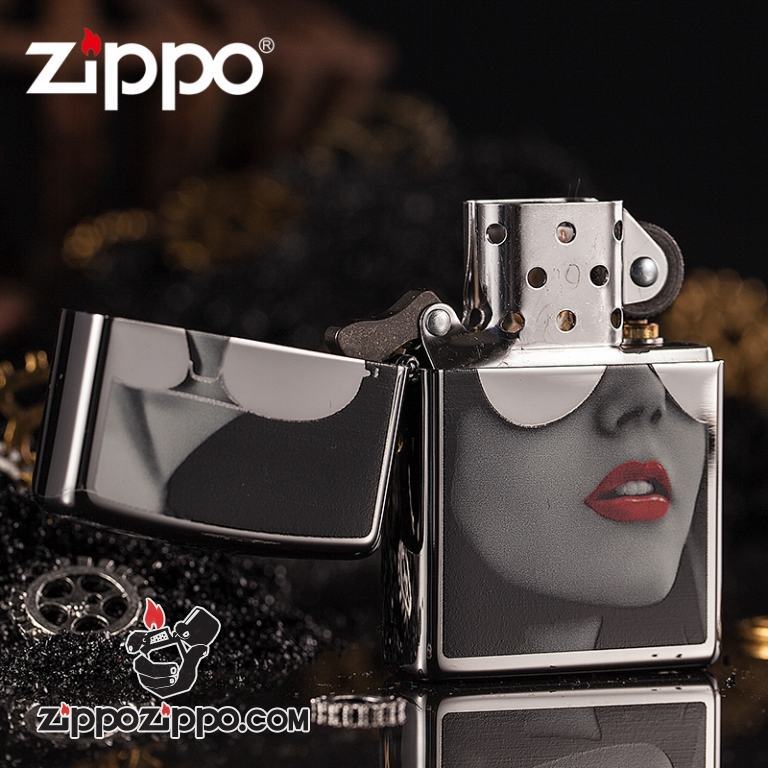 Bật lửa Zippo phiên bản windproof khắc hình cô gái