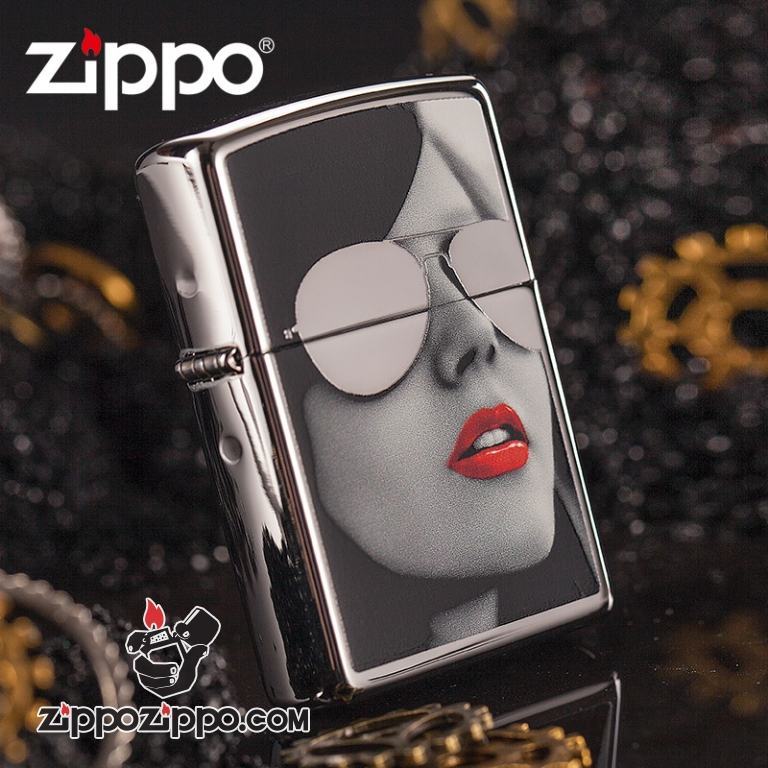 Bật lửa Zippo phiên bản windproof khắc hình cô gái