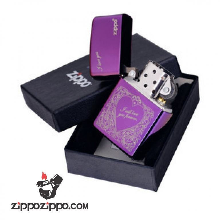 Bật lửa Zippo phiên bản Zibing in hình trái tim