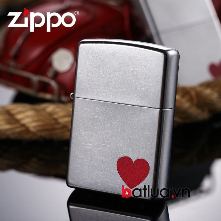 Bật lửa Zippo phiên bản xước khắc hình trái tim