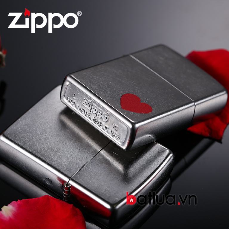 Bật lửa Zippo phiên bản xước khắc hình trái tim