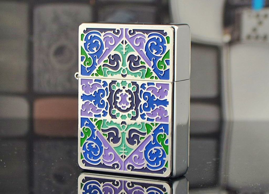 Bật lửa Zippo phiên bản 1935 hai mặt khắc sơn điền rỗng