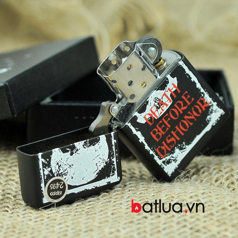 Bật lửa Zippo sơn phiên bản Death Before Dishonor