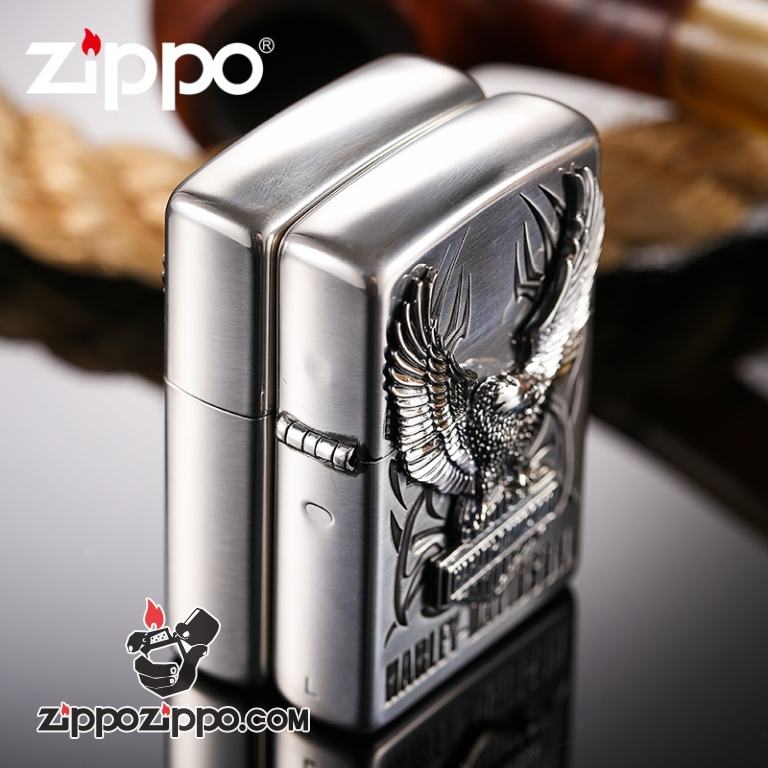 Bật lửa Zippo phiên bản Bạc Eagle Harley