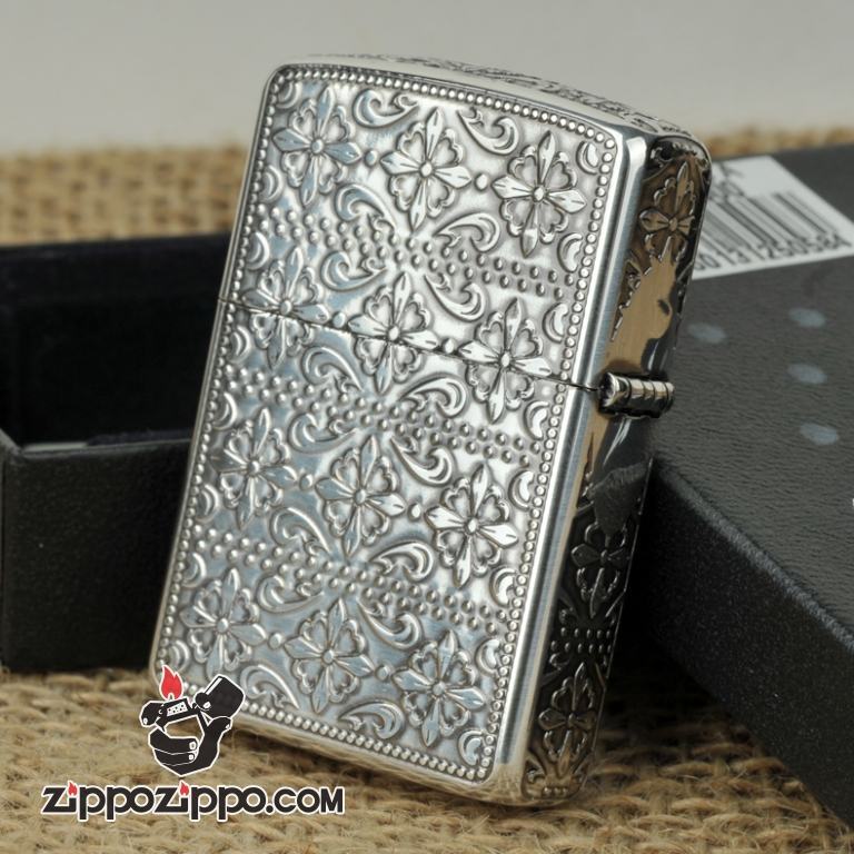 Bật lửa Zippo phiên bản mặt khắc 162 bạc chéo