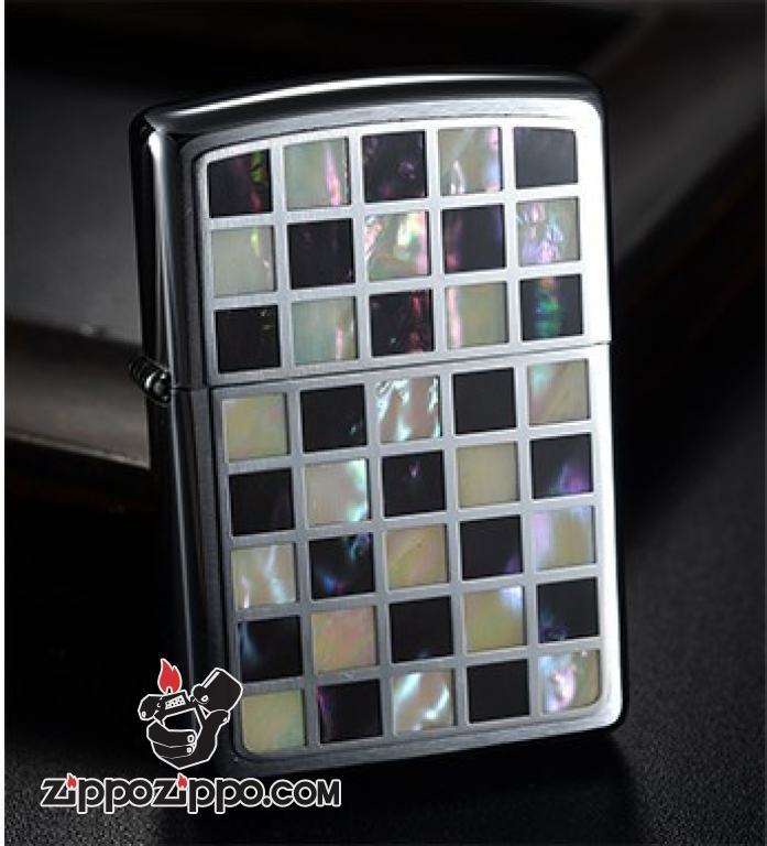 Bật lửa Zippo mặt đá caro