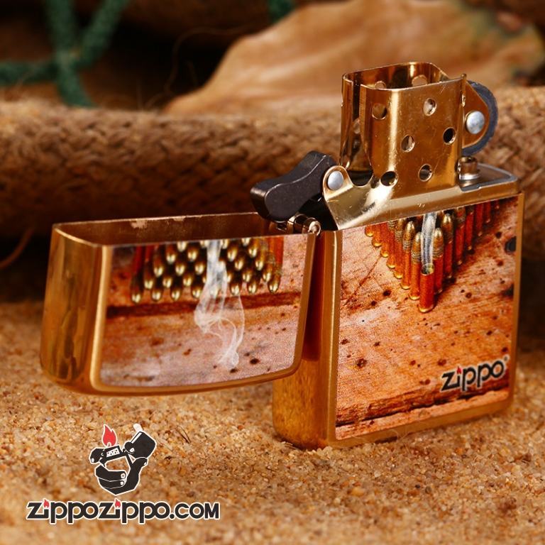 Bật lưa Zippo phiên bản viên đạn đồng