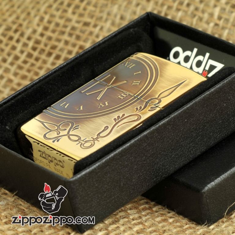 Bật lửa Zippo chuông đồng hồ cổ