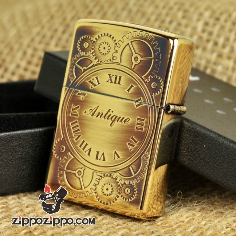 Bật lửa Zippo chuông đồng hồ cổ