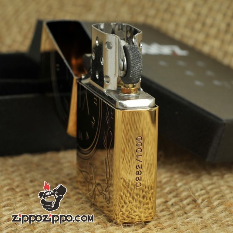 Bật lửa Zippo chuông đồng hồ cổ