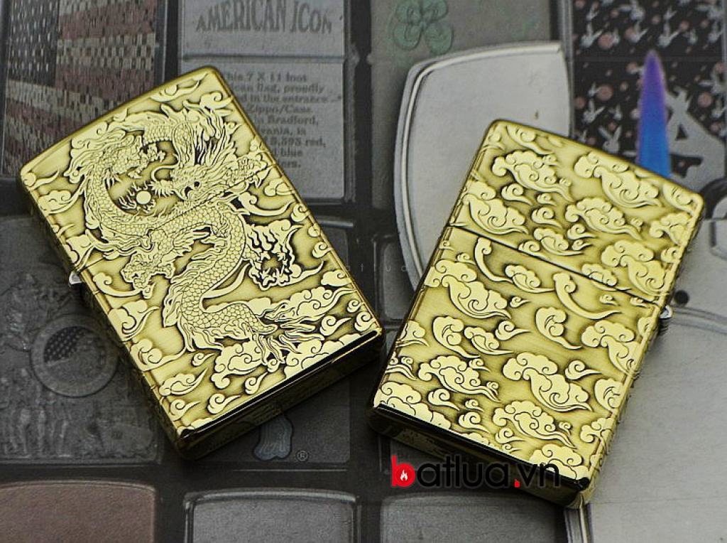 Bật lửa Zippo chính hãng đồng khắc rồng