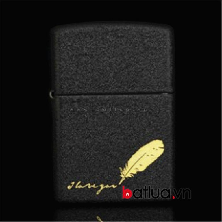 Bật lửa Zippo chính hãng nhám đen I Love You