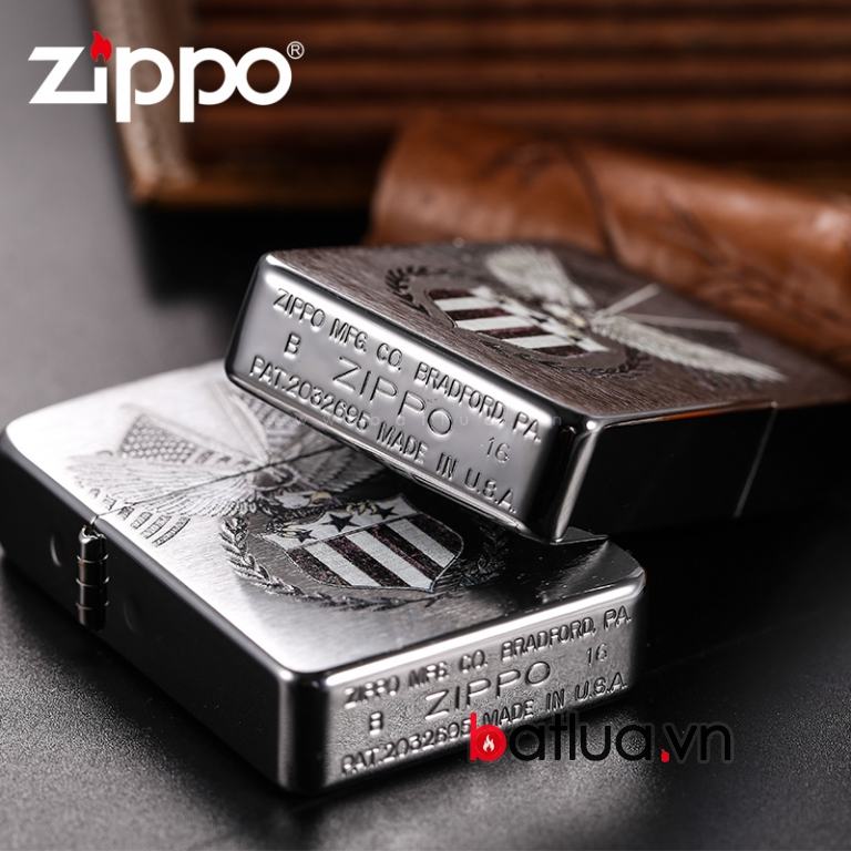 Zippo chính hãng Phiên bản 1941 khắc cờ mỹ 29093