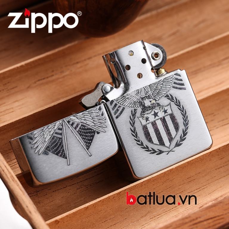 Zippo chính hãng Phiên bản 1941 khắc cờ mỹ 29093