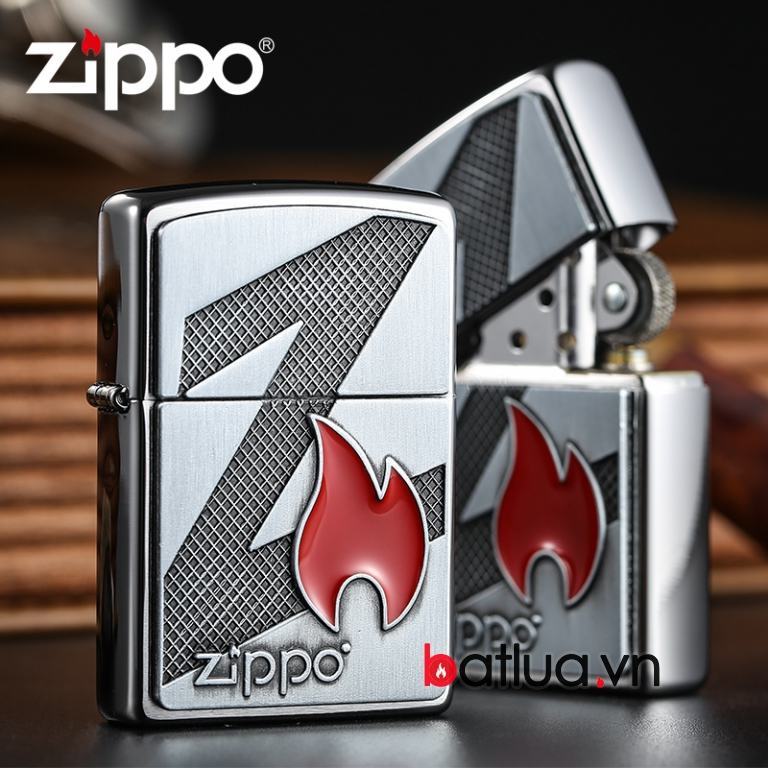 Bật lửa zippo chính hãng 29104 xuất nhật khắc nổi logo zippo