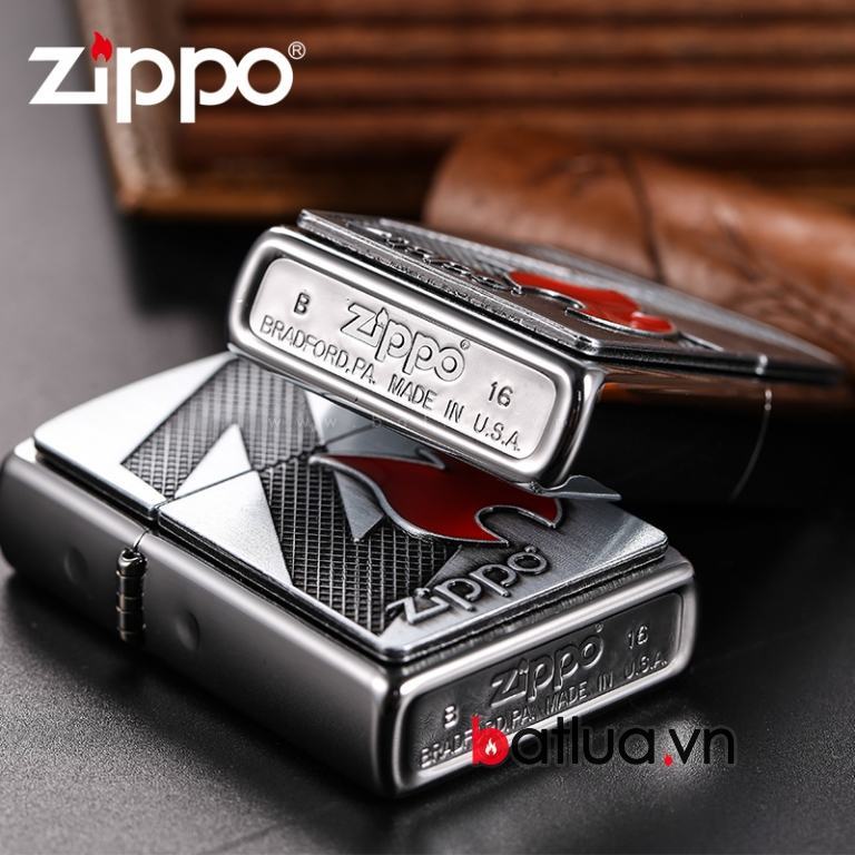 Bật lửa zippo chính hãng 29104 xuất nhật khắc nổi logo zippo