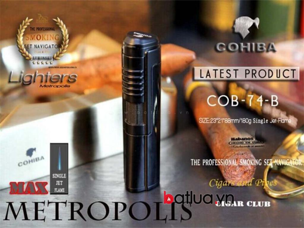 Bật lửa hút xì gà cohiba chính hãng sang trọng mầu vàng