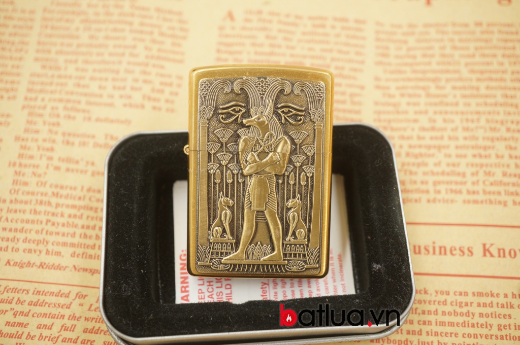 Zippo Cổ Số La Mã Brass Nôi Hình Ai Cập sản xuất năm XV, XVI