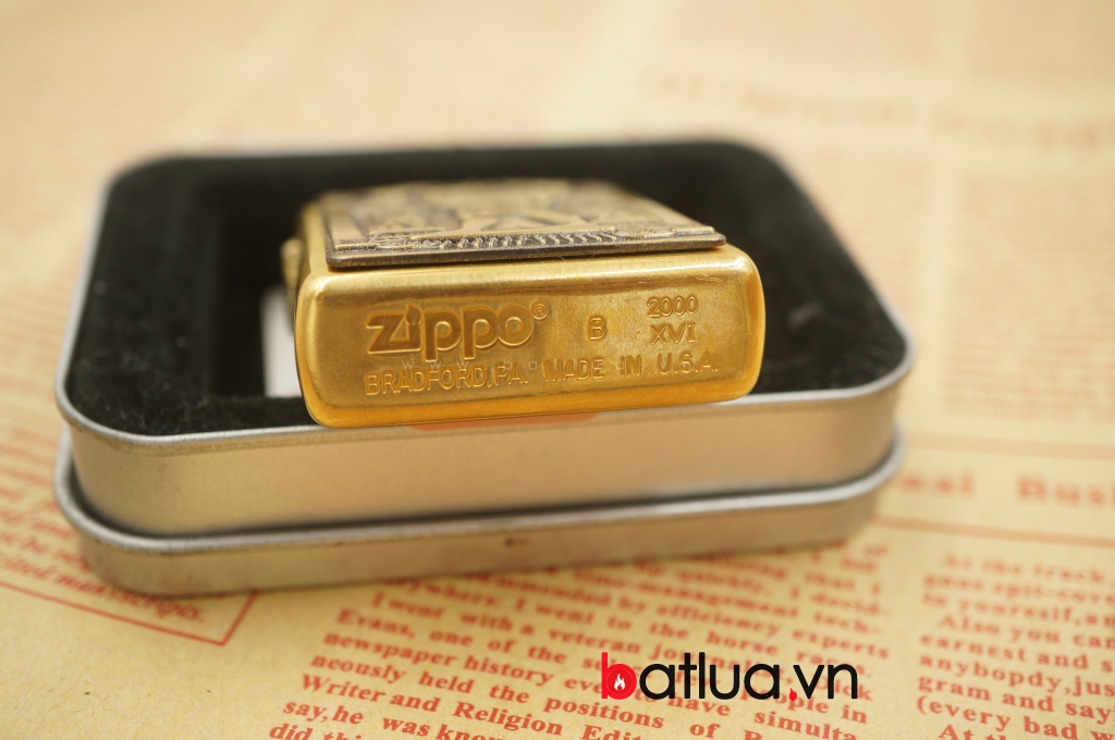 Zippo Cổ Số La Mã Brass Nôi Hình Ai Cập sản xuất năm XV, XVI