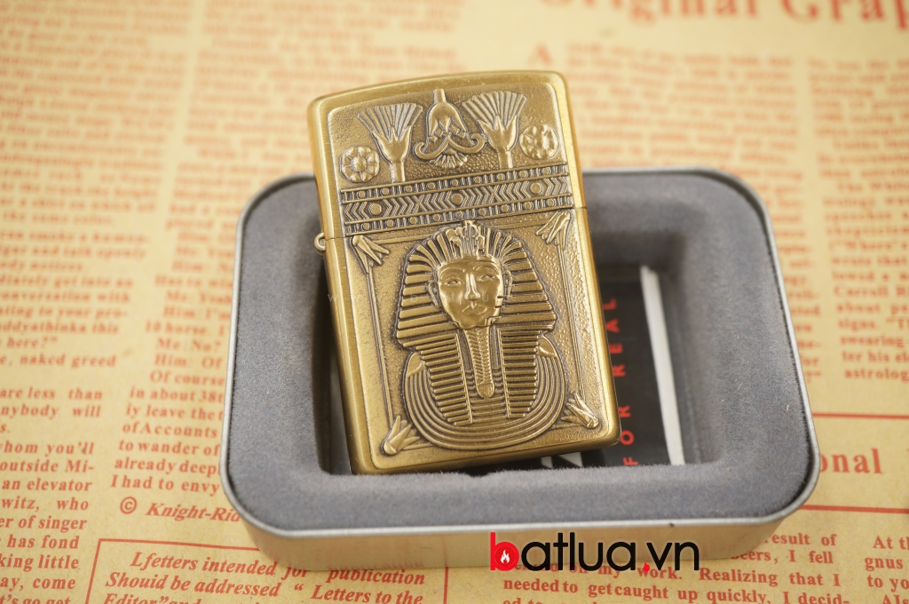 Zippo Cổ Số La Mã Brass Nôi Hình Ai Cập sản xuất năm XV, XVI