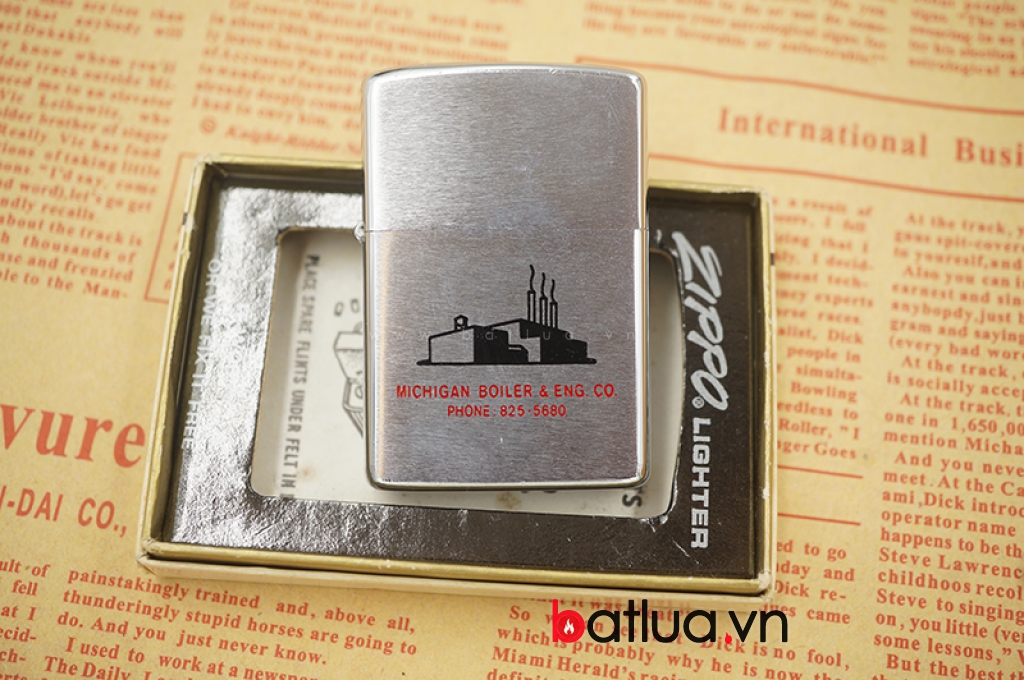 Zippo Cổ Chính hãng USA mầu bạc xước sản xuất năm 1973