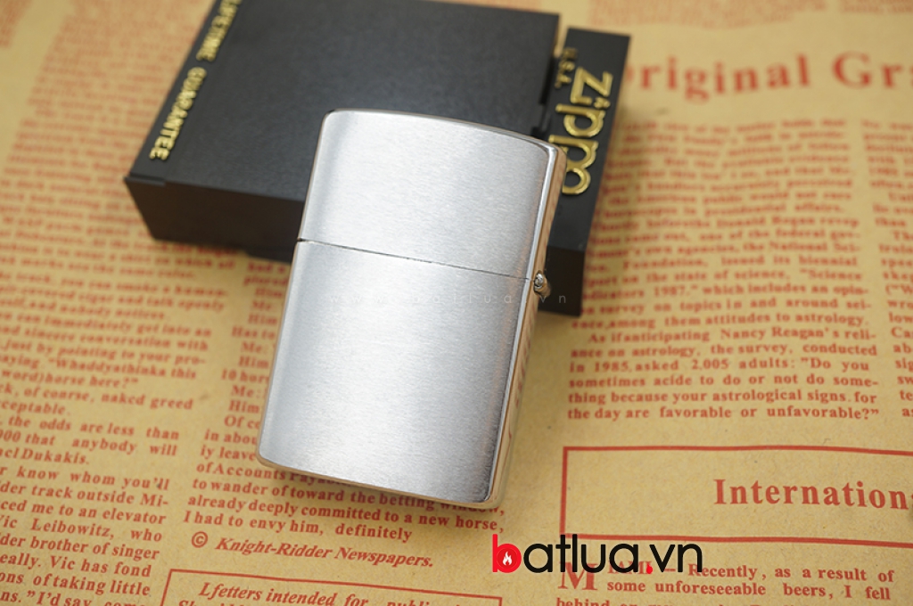 zippo cổ mỹ chính hãng mẫu bạc xước sản xuất năm 1989