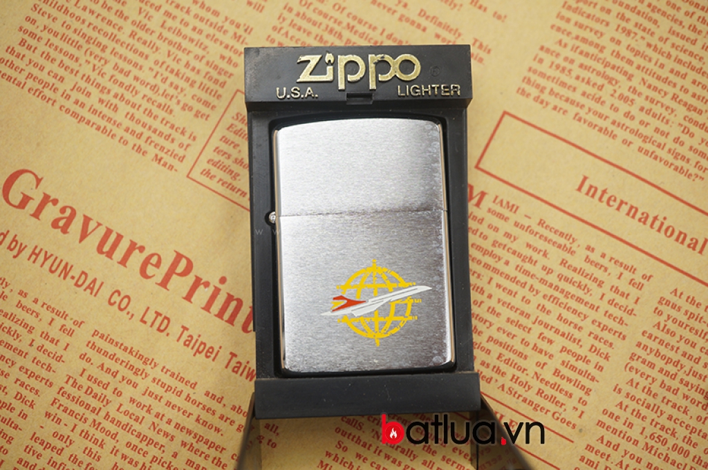 Zippo Cổ chính hãng mầu bạc trơn sản xuất năm 1990