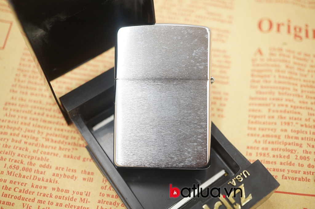 Zippo Cổ chính hãng mầu bạc trơn sản xuất năm 1990