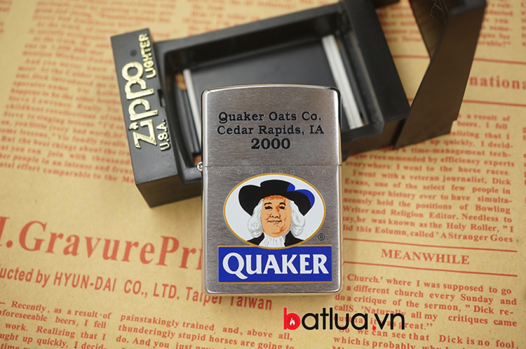 Bật lửa zippo la mã Quaker ông già sản xuất năm 1998