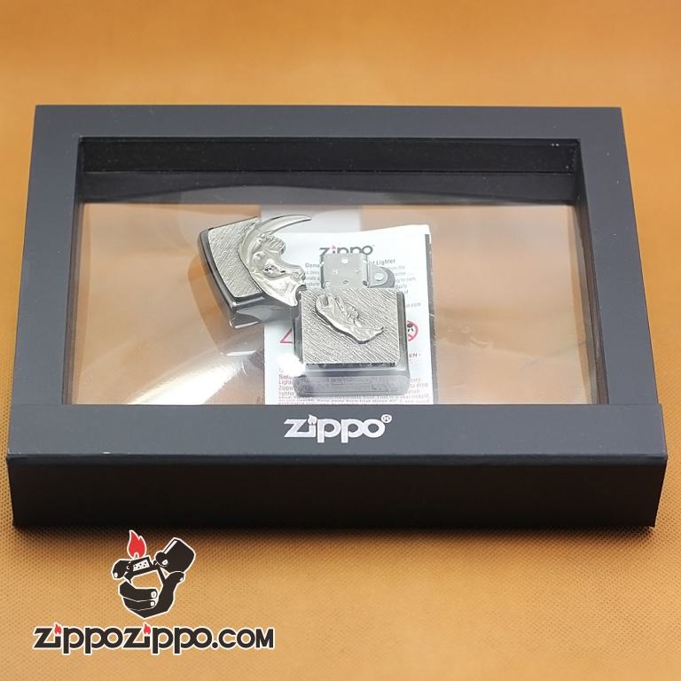 Zippo Chính Hãng Phiên Bản Châu Âu Hình Hộp Sọ Con Cọp Giới Hạn Chỉ 777 Mẫu