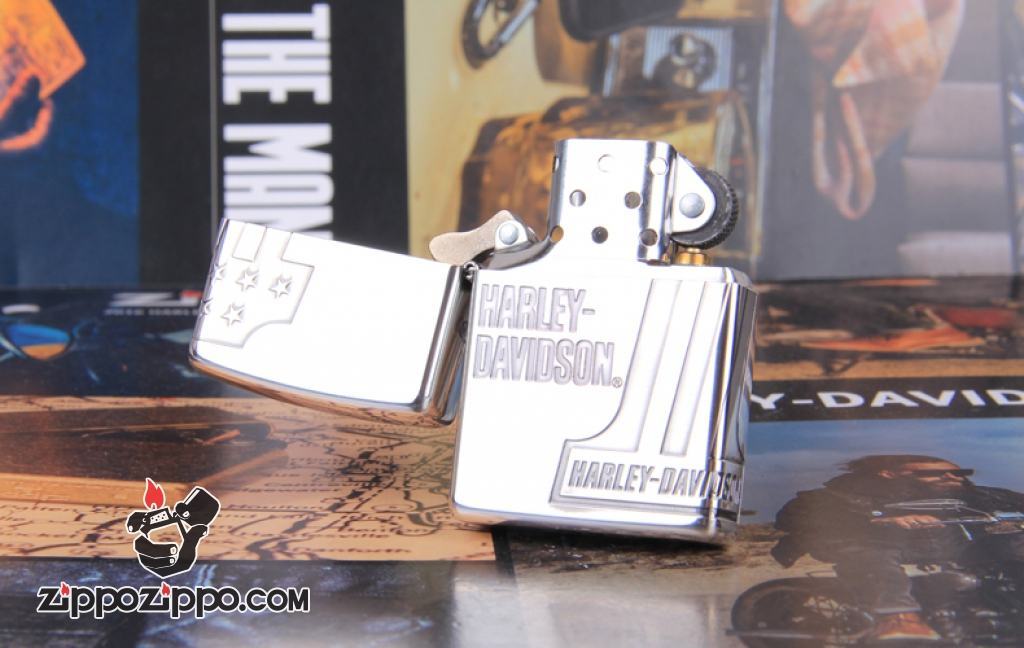 Zippo Chính Hẵng Bạc Khắc Số 1 Harley Davidson