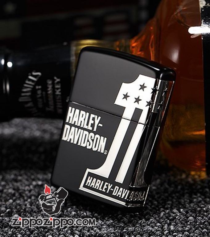 Zippo Chính Hãng Màu Đen Harley Davidson No 1