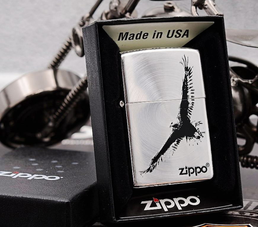 Zippo Chính Hãng Khắc Đại Bàng Sải Cánh