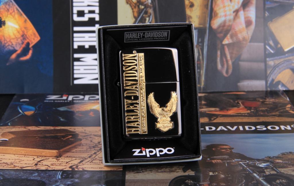 Zippo Chính Hãng Phiên Bản Harley Davidson Chim Ưng Vàng