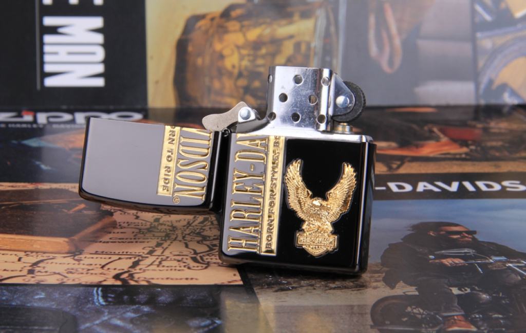 Zippo Chính Hãng Phiên Bản Harley Davidson Chim Ưng Vàng