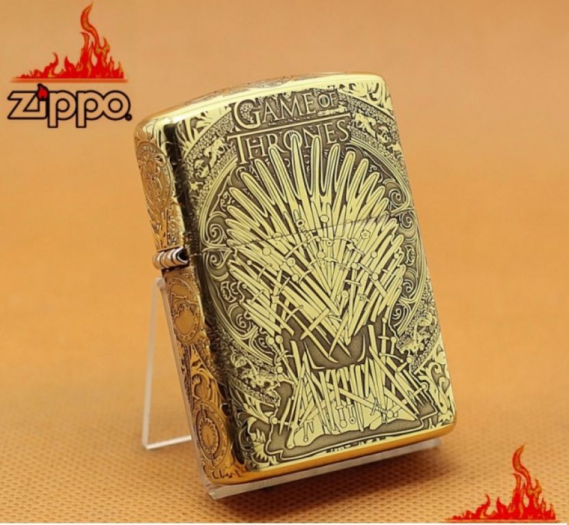 Zippo Chính Hãng Đồng Khắc Game Of Thrones Hoạt tiết Ngàn Kiếm