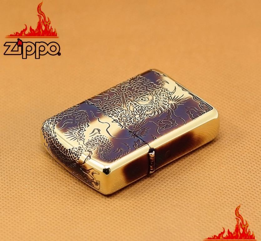 Bật lửa zippo Rồng Cuộn Mây khắc Sâu - Vỏ Dầy Amore