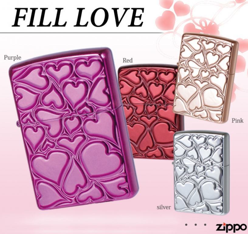 Bật lửa Zippo phiên bản Fill Love Màu Hồng