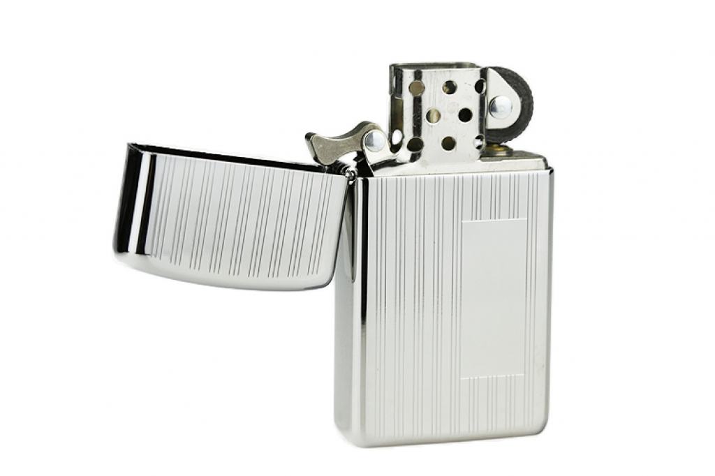 Zippo Chính Hãng Chrome kẻ dọc bản hẹp