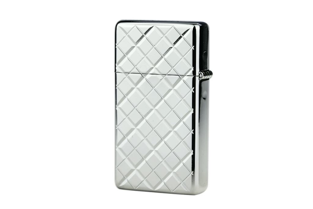 Zippo Chính Hãng Kẻ Caro Chéo Vỏ Dày bản Slim