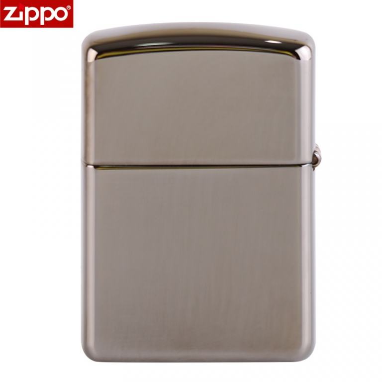 Zippo Chính Hãng Màu Đen Bóng Hoa Văn Đính Đá Vỏ Dày