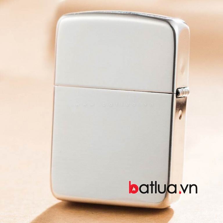 Bật lửa zippo chính hãng bạc trơn nguyên khối  phiên bản 1941