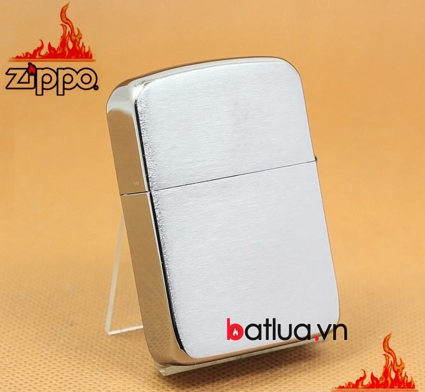 Bật lửa zippo  chải xước màu bạc phiên bản  1941