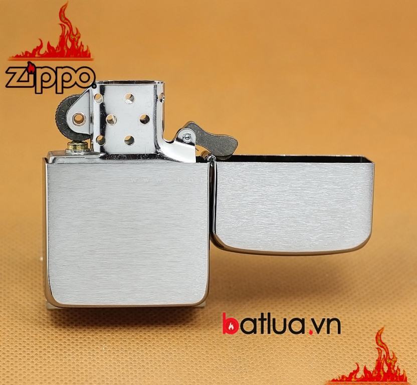 Bật lửa zippo  chải xước màu bạc phiên bản  1941