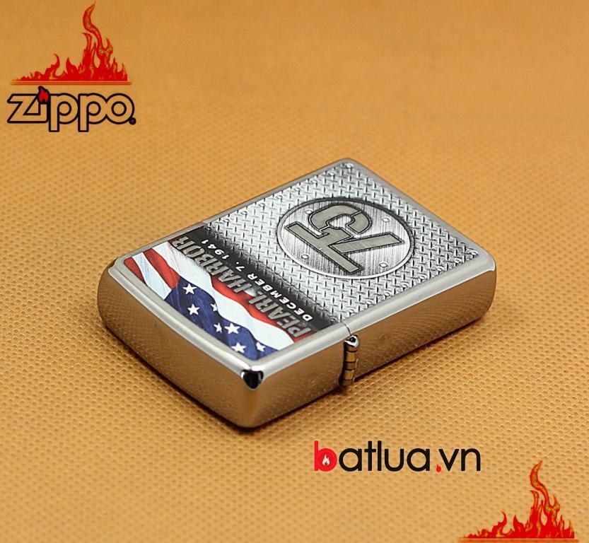 Bật lửa Zippo chính hãng kỷ niệm 75 năm Trân Trâu Cảng