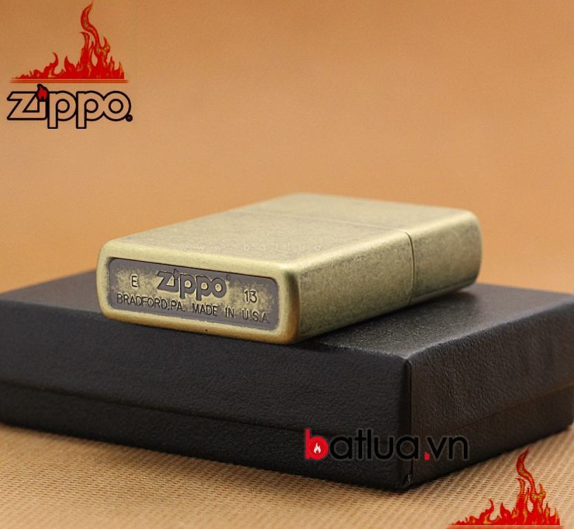 Bật lửa Zippo chính hãng 2 đáy giả đồng cổ